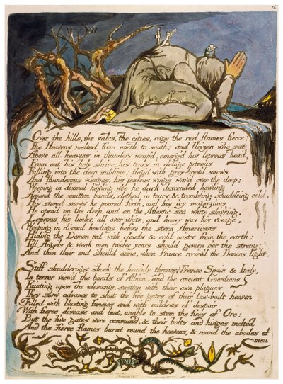 America a Prophecy Copy A Plate 18 by William Blake